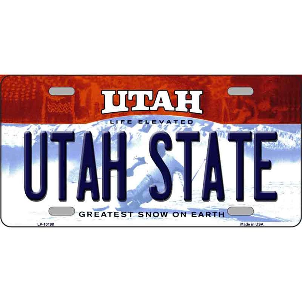 Utah State Metal License Plate Sign Auto NCAA Wall PA New Red Auto Home Decor
